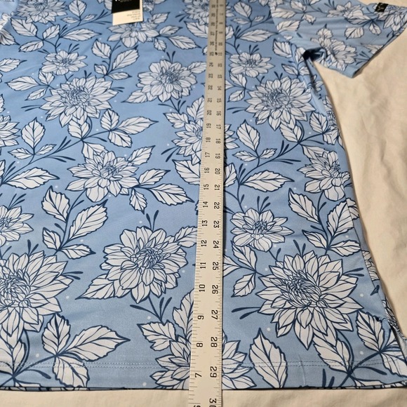 Yatta Golf Polo Dahlia Blue Shirt Performance Moisture Wicking Large NWT - Picture 3 of 8